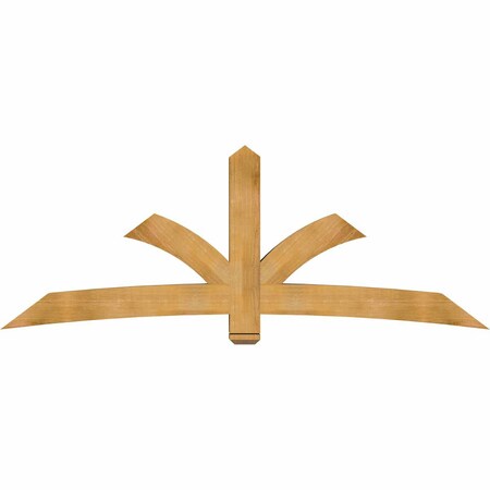 Ekena Millwork Davenport Rough Sawn Timber Gable Bracket, Western Red Cedar, 96"W x 36"H x 6"D x 6"F, 9/12 Pitch GBW096X36X0606DAV00RWR
